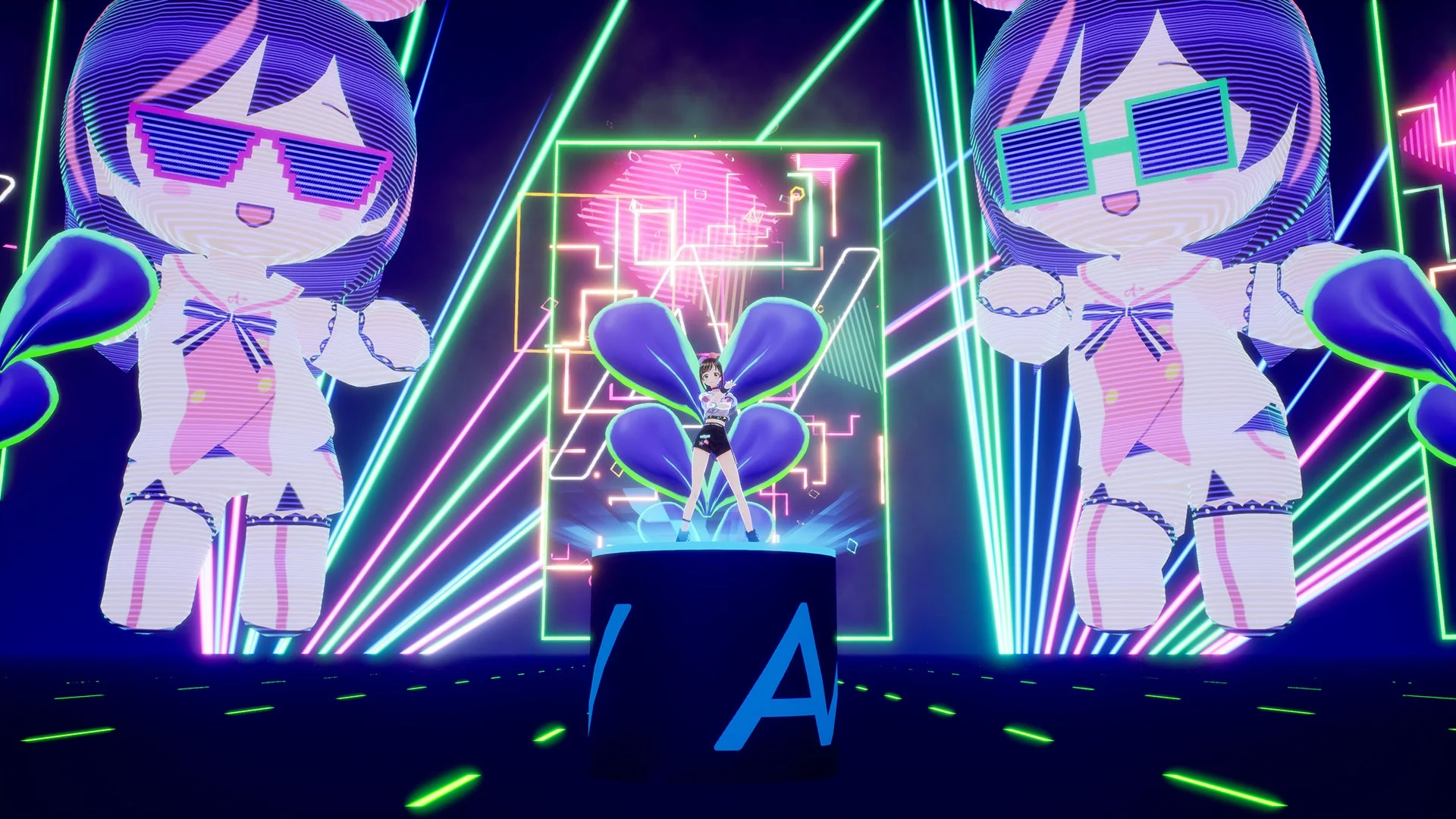 ネオン輝くサイバーパンクなステージ