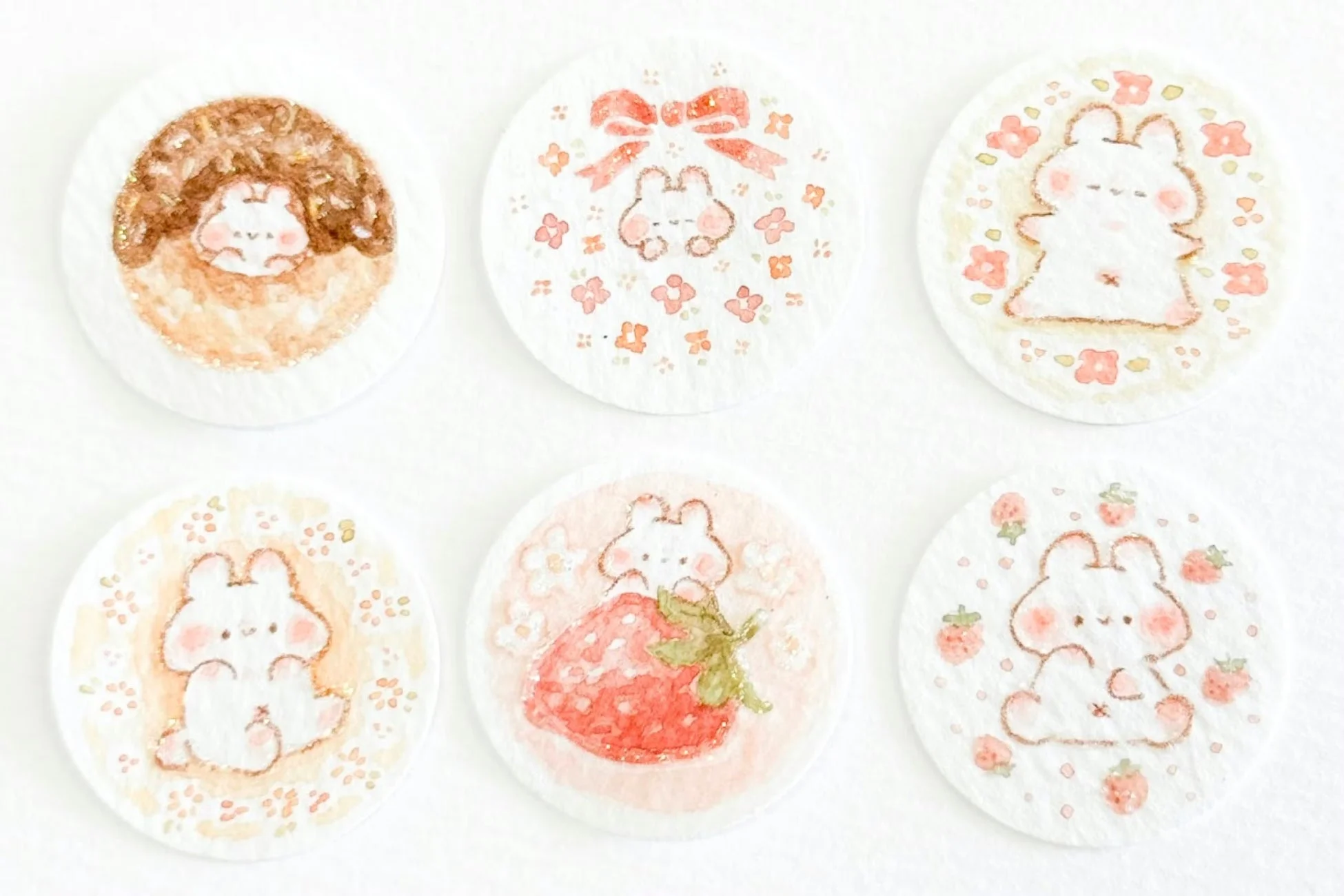 水彩風のうさぎのイラスト