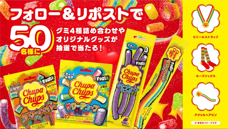 チュッパチャプスキャンペーン告知と賞品