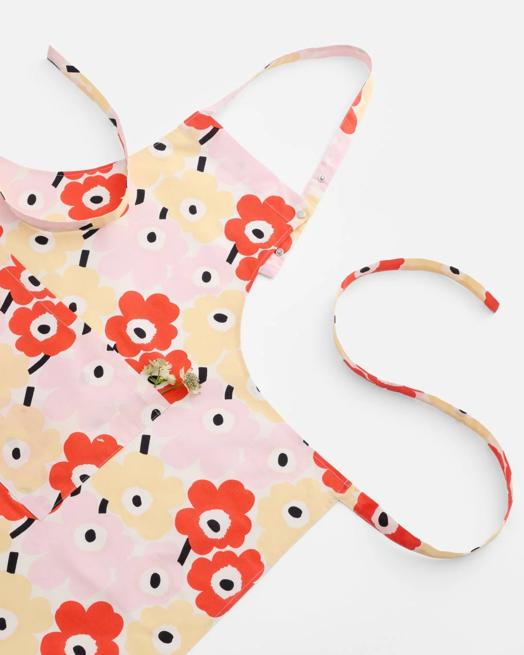 Unikko柄のエプロン