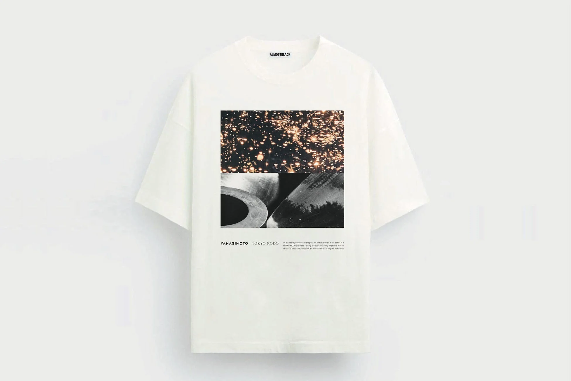 Tシャツ,ファッション,アパレル,グラフィックTシャツ,プリントTシャツ,白Tシャツ,抽象画,夜景,星空,工業デザイン,YANAGIMOTO,ALMOSTBLACK,東京