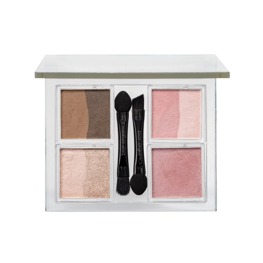 白いケースに入ったアイシャドウパレット