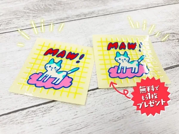 猫のシールと無料特典
