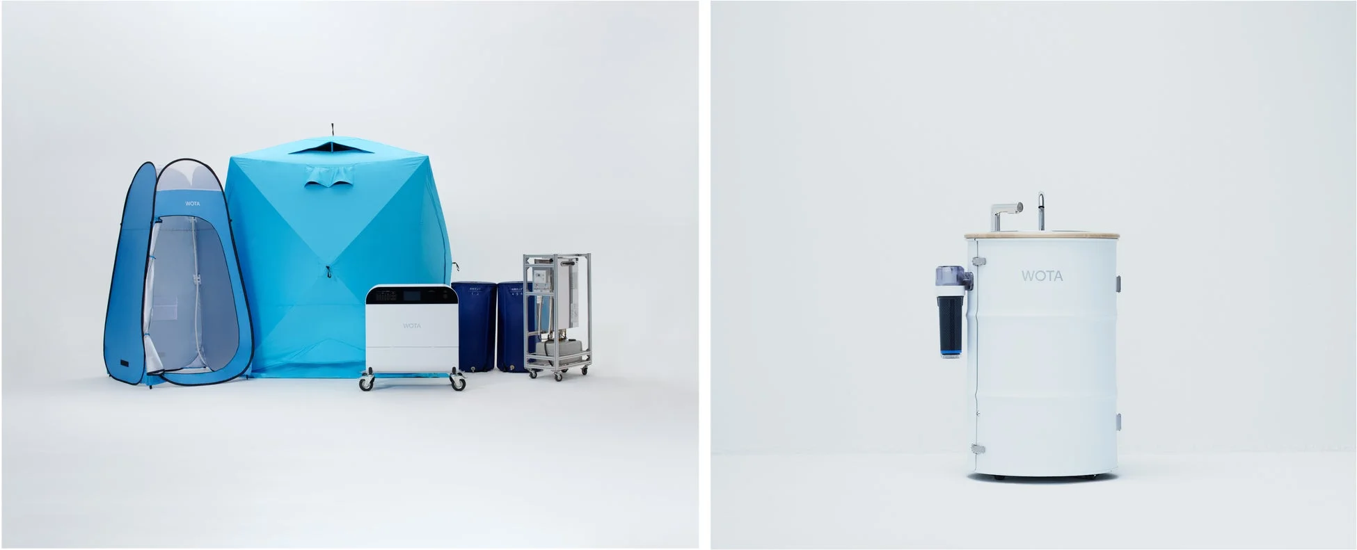 WOTAのポータブル水循環システム製品群