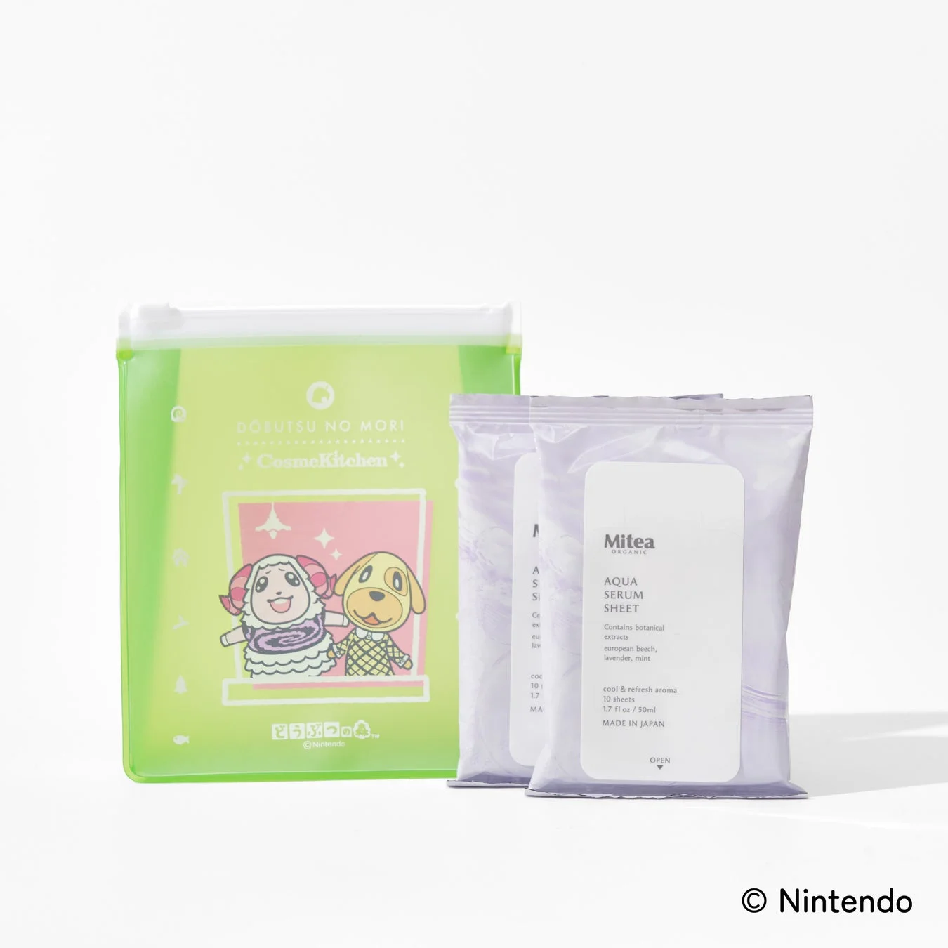 アクアセラムシート 2P ポーチ入り どうぶつの森デザイン