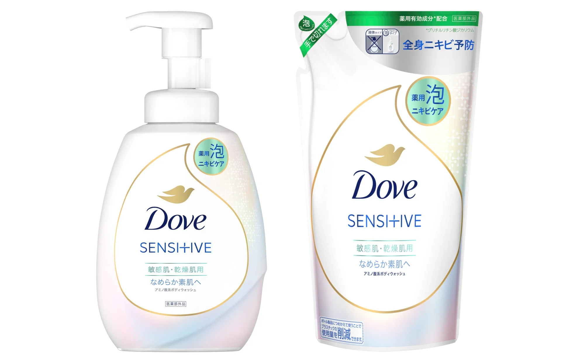 薬用 ダヴ ニキビケア 泡ボディウォッシュ なめらか素肌