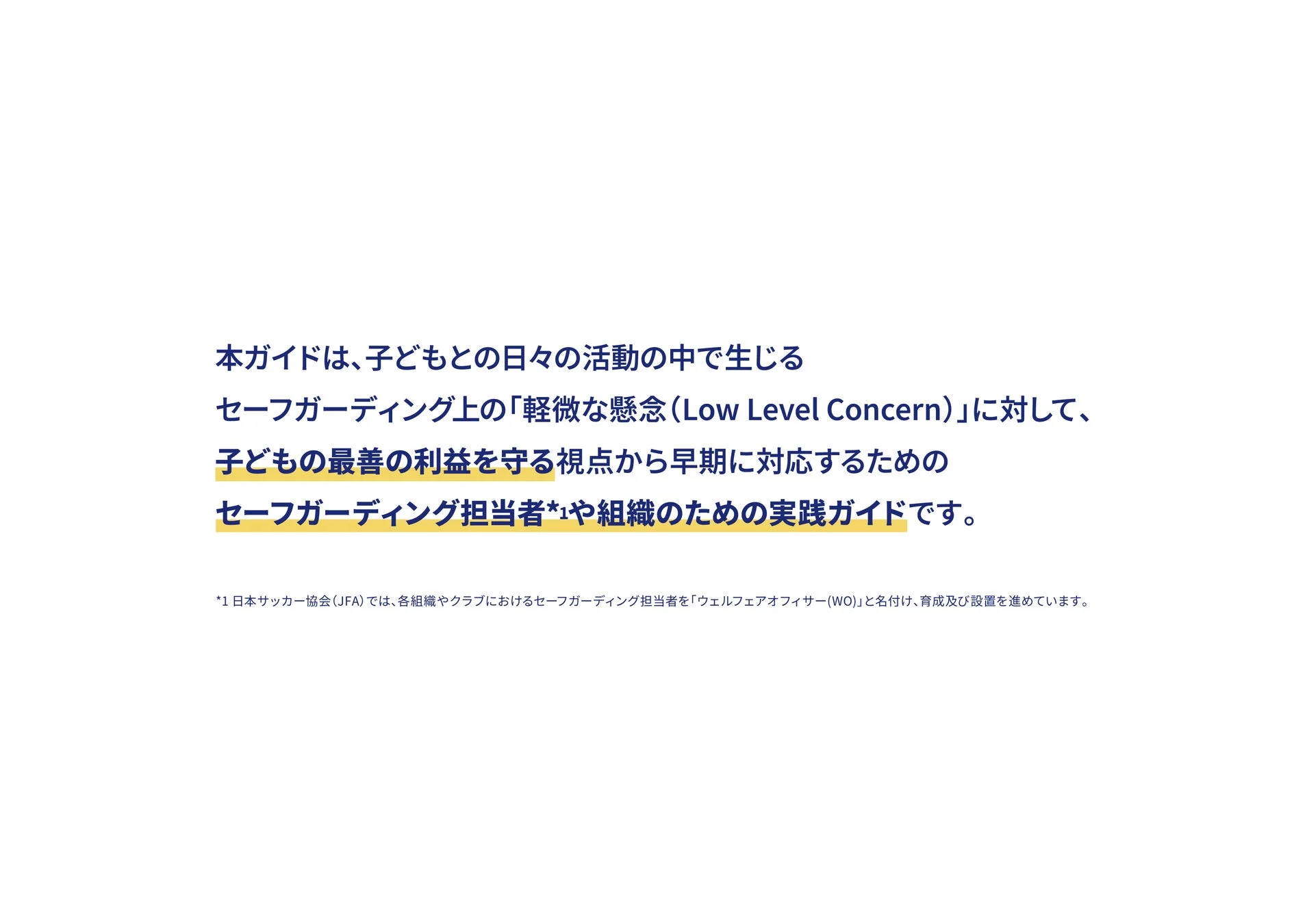 軽微な懸念の対応ガイド内容
