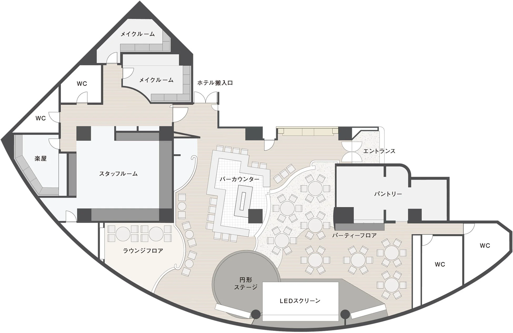 B.B.S. Event Diningのフロアマップ