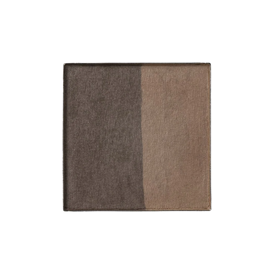 ブラウン系2色のデュオアイシャドウまたはアイブロウパウダー