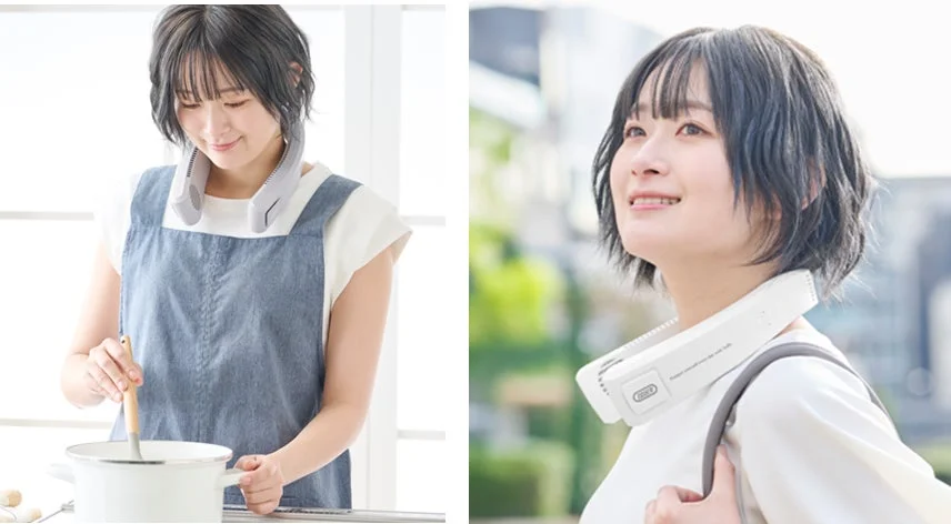 Toffy ひんやりネックファン使用イメージ