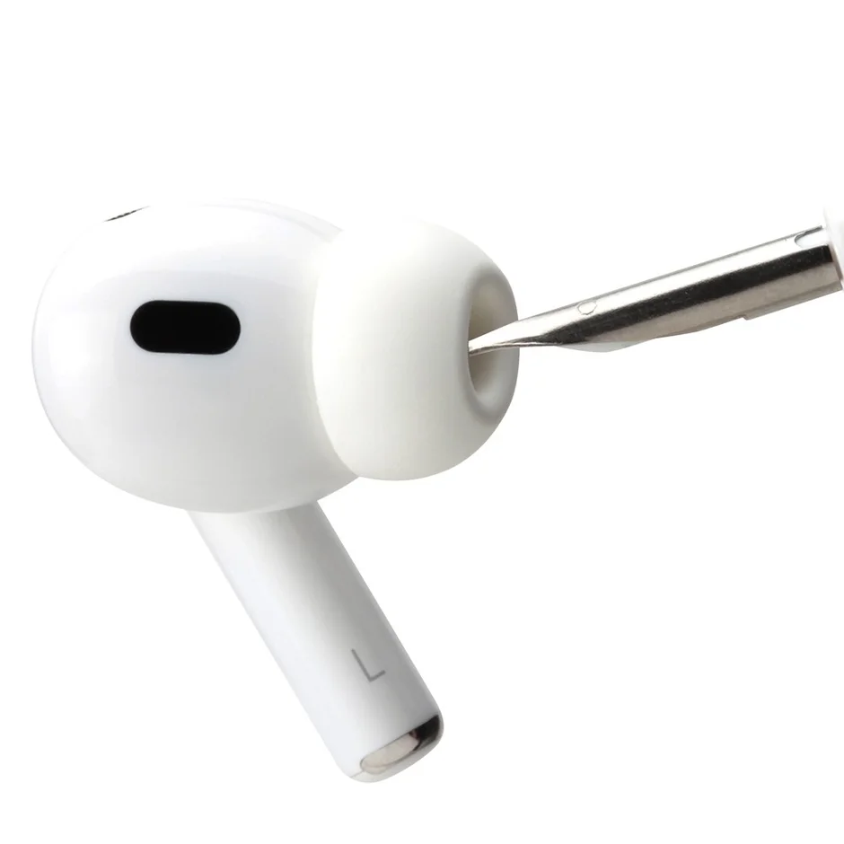 イヤホン清掃の様子