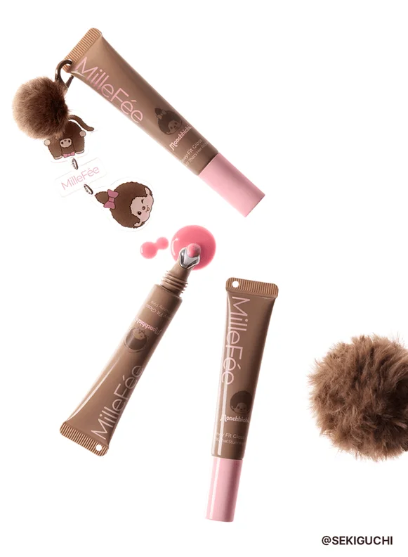 モンチッチとコラボレーションしたMilleFée Dewy Fit Glossリップグロス