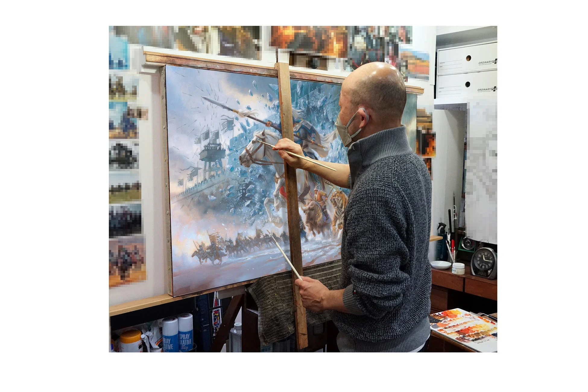 長野剛先生の制作風景