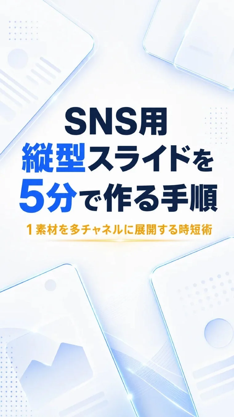 SNS用縦型スライドを5分で作る手順