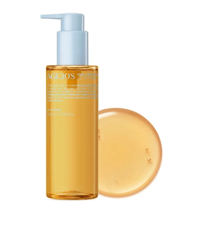 ハニーオイルトゥフォームのボトルとテクスチャー