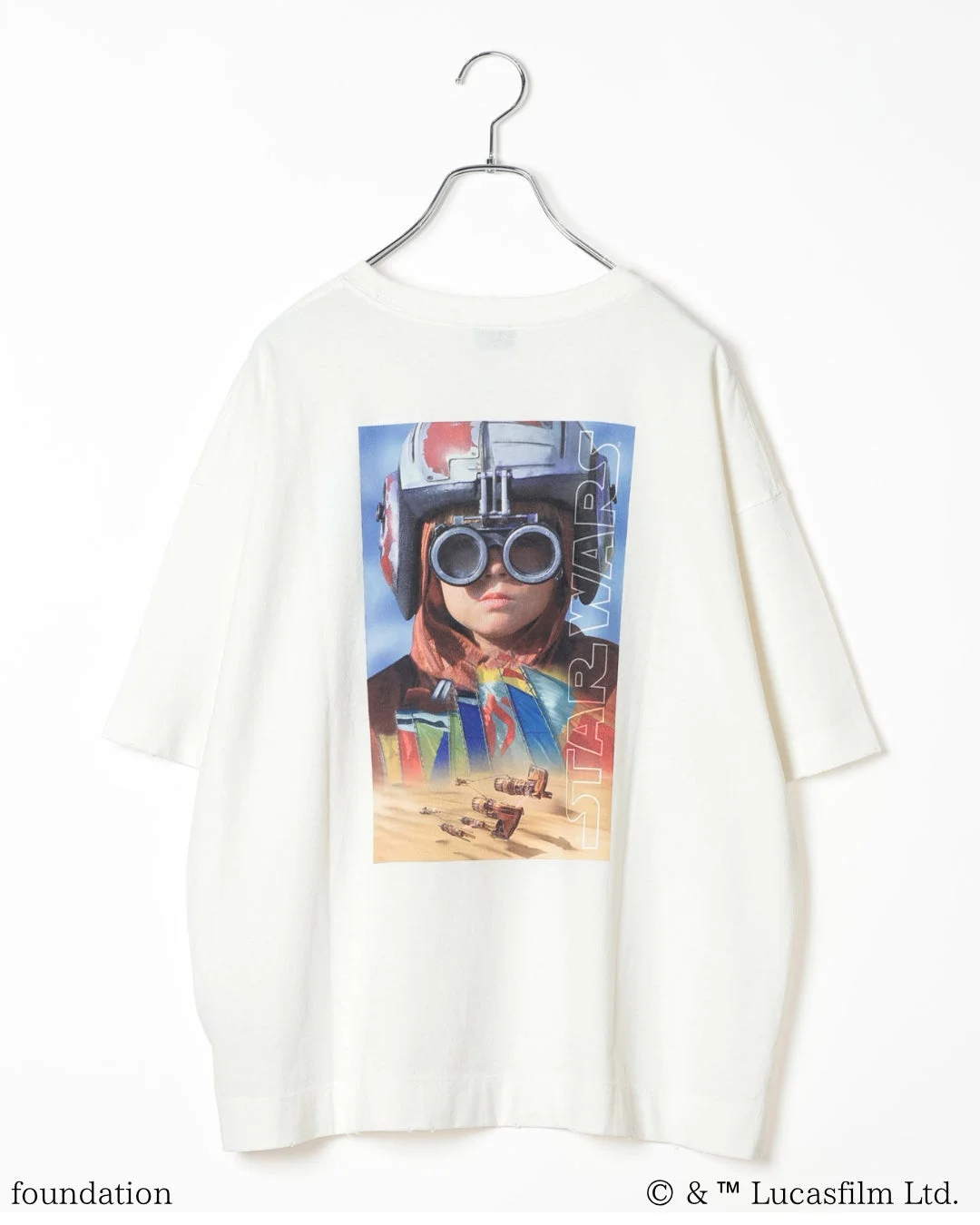 Tシャツ,スターウォーズ,映画,キャラクター,ルーク・スカイウォーカー,ファッション,アパレル,白,グラフィックTシャツ,砂漠,SF,グッズ