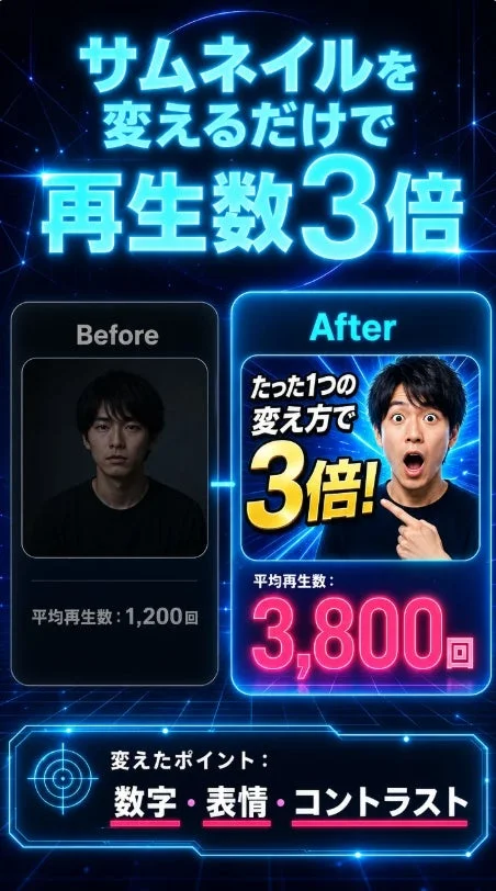 サムネイルで再生数3倍