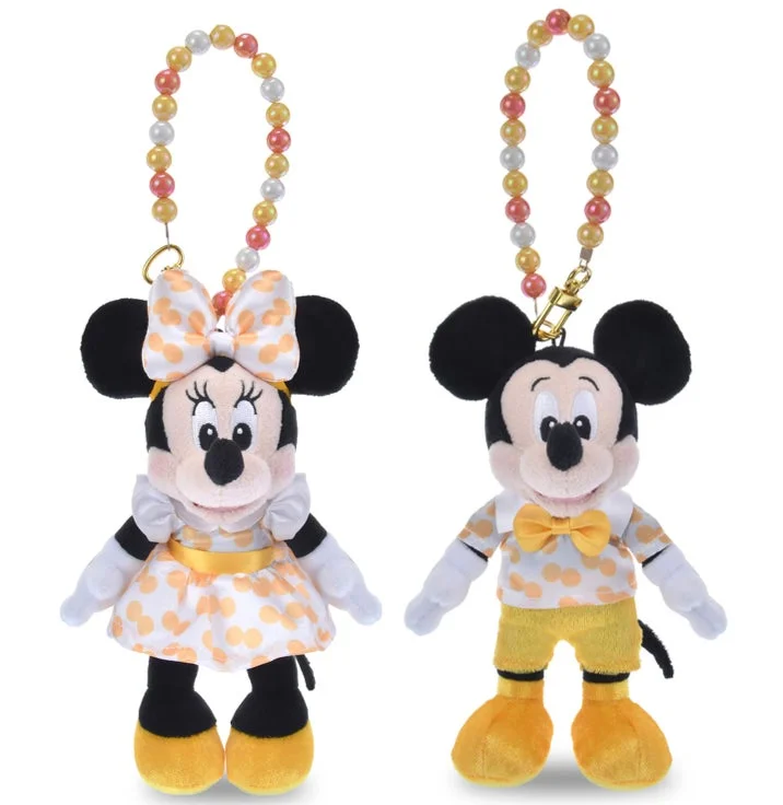 ミッキーとミニーのぬいぐるみキーチェーン
