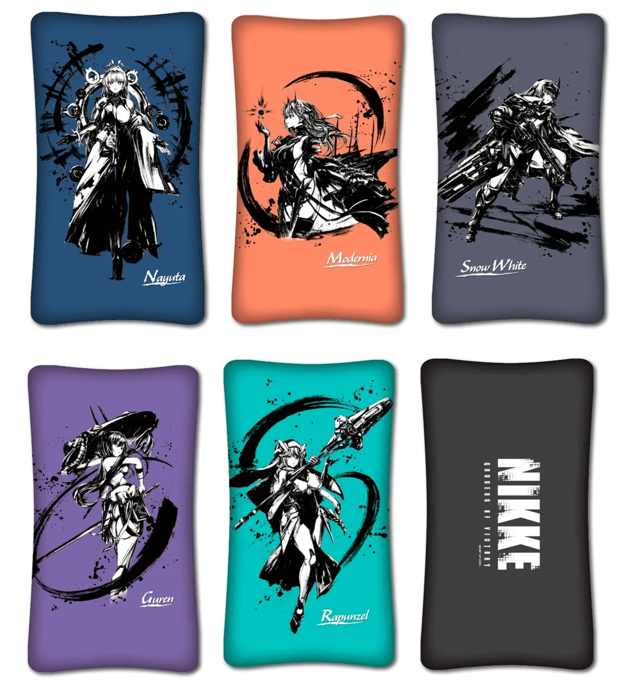 墨絵ハーフクッション