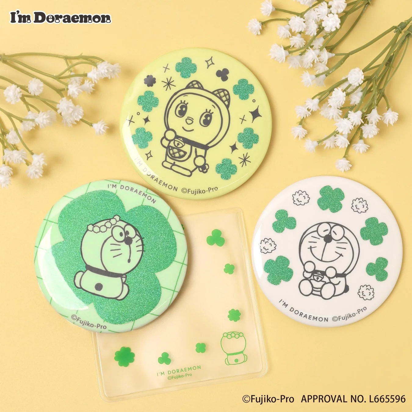 グリッターがキュートな缶ミラー