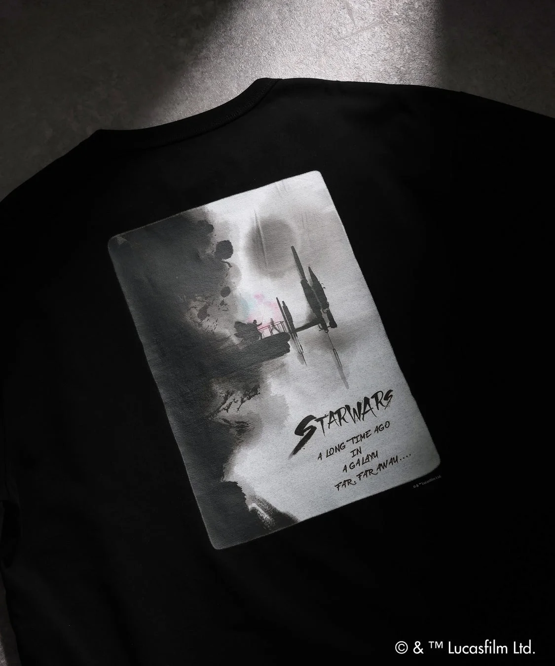 Tシャツ,スターウォーズ,Xウィング,水墨画,映画,SF,アパレル,キャラクターグッズ