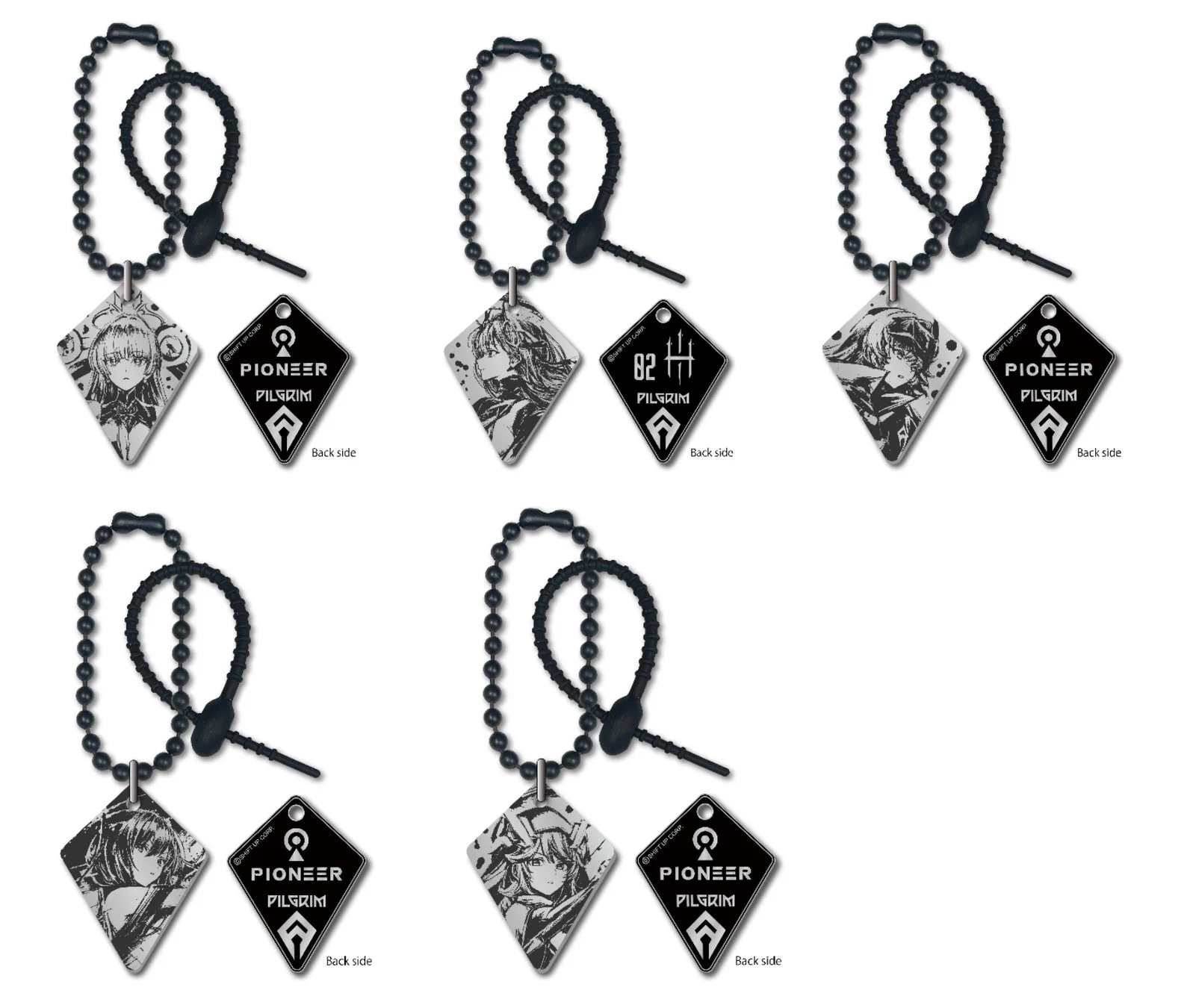 墨絵メタルバックチャーム