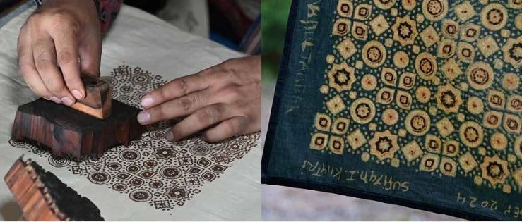 伝統的なブロックプリントの工程