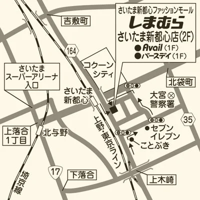 さいたま新都心ファッションモール地図