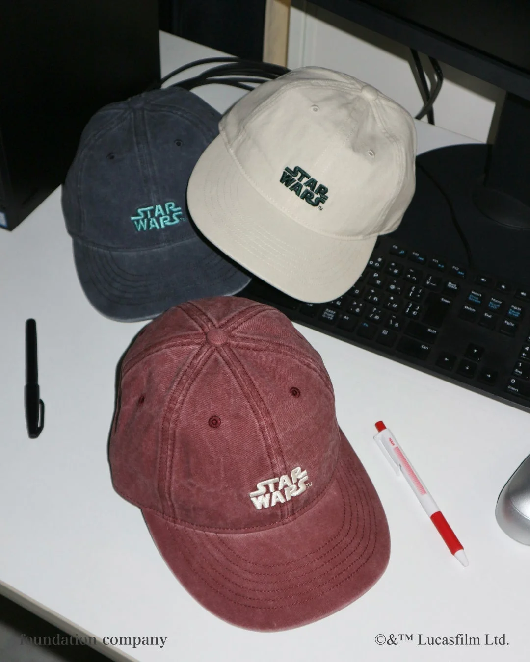 キャップ,帽子,スターウォーズ,グッズ,ファッション,デスク,文房具,ネイビー,ベージュ,ワインレッド,映画,キャラクターグッズ