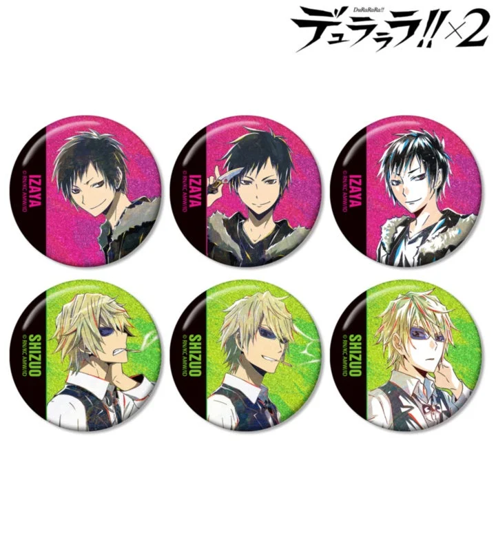 トレーディング Ani-Art 第1弾&第2弾 臨也&静雄 グリッター缶バッジ