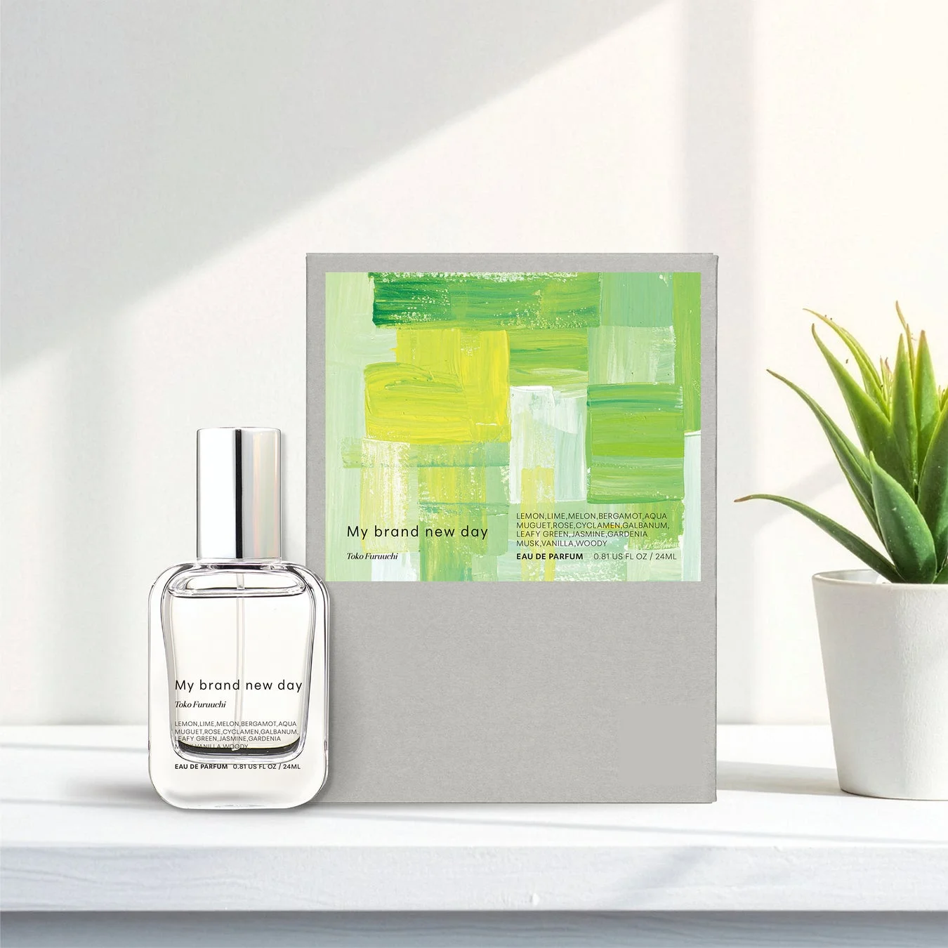My brand new day 香水ボトルとパッケージ