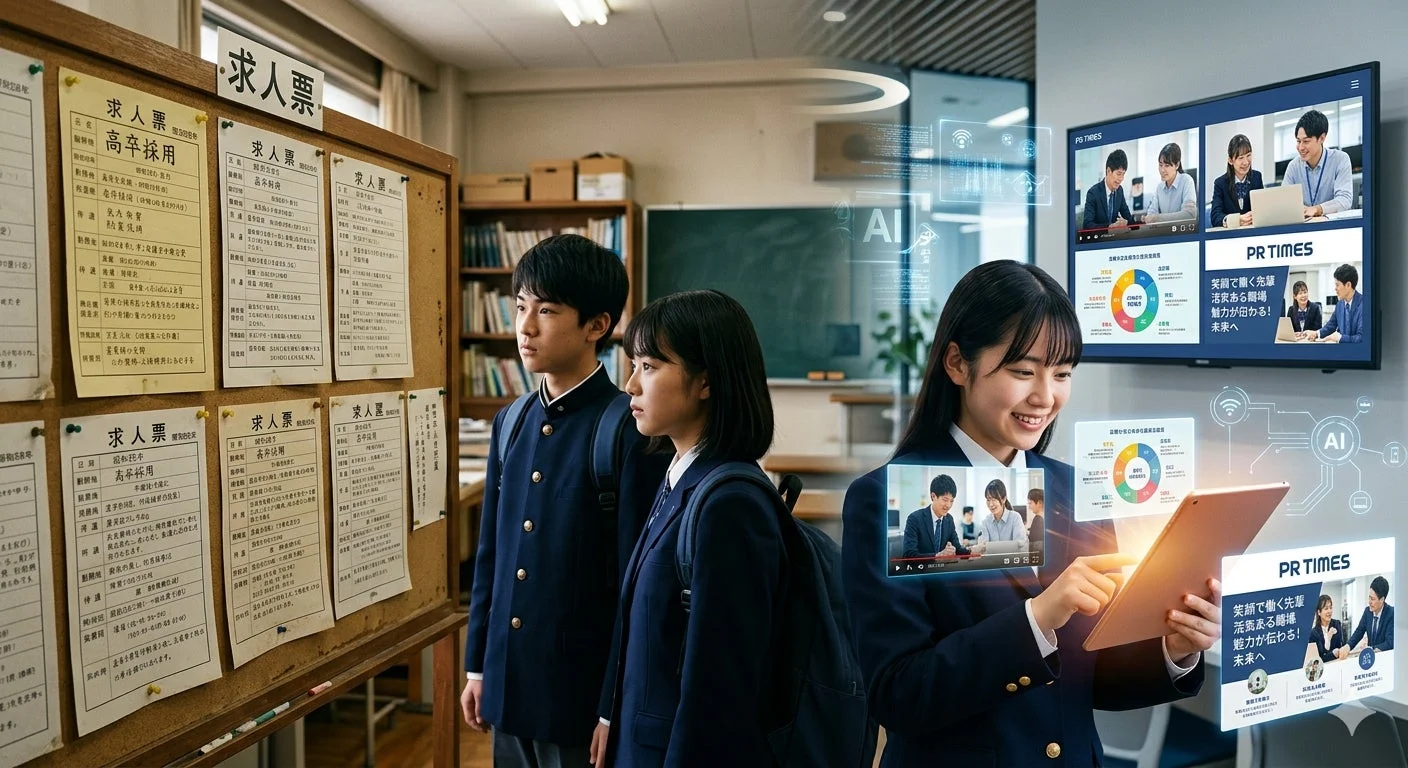 従来の求人票とデジタル化された情報の対比