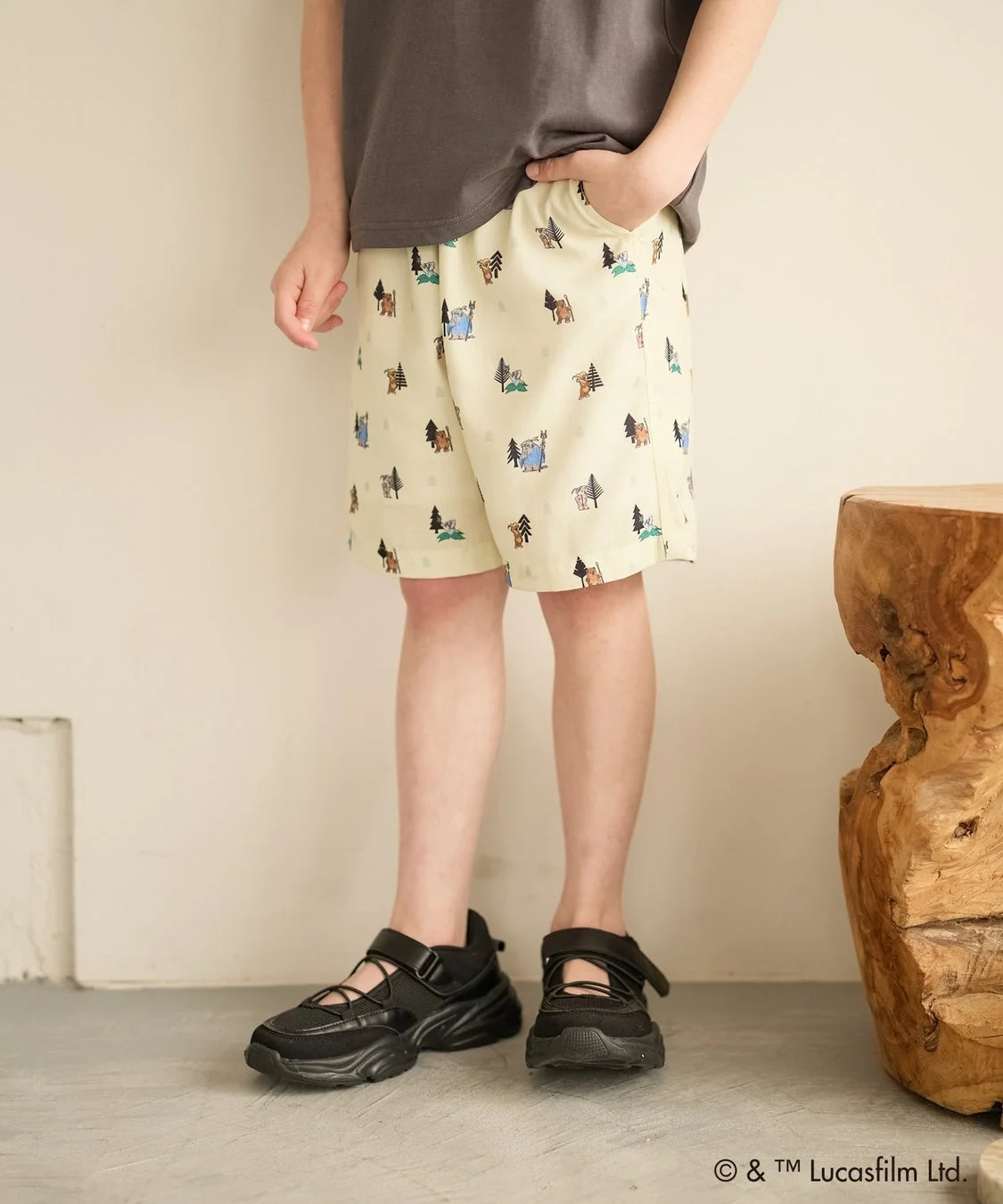 子供服,ショートパンツ,キャラクター,スターウォーズ,Wookiee,カジュアル,ファッション,夏服,スニーカー,サンダル