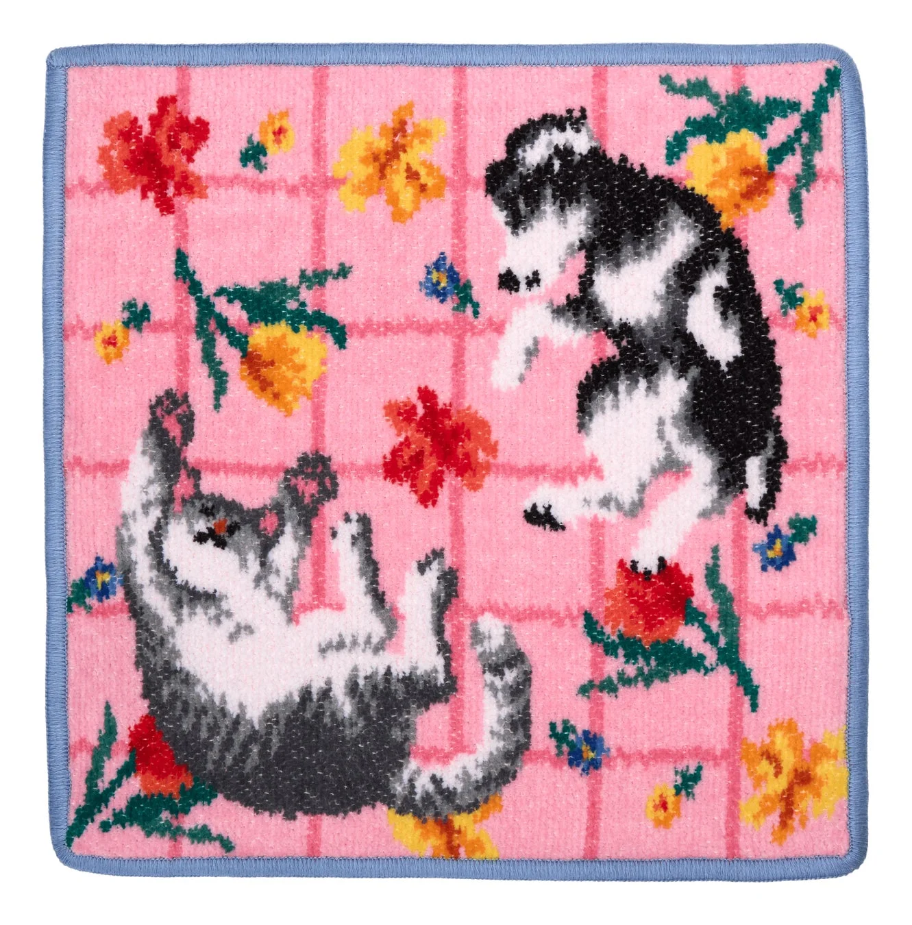 FEILERハンカチ PINK-light blue