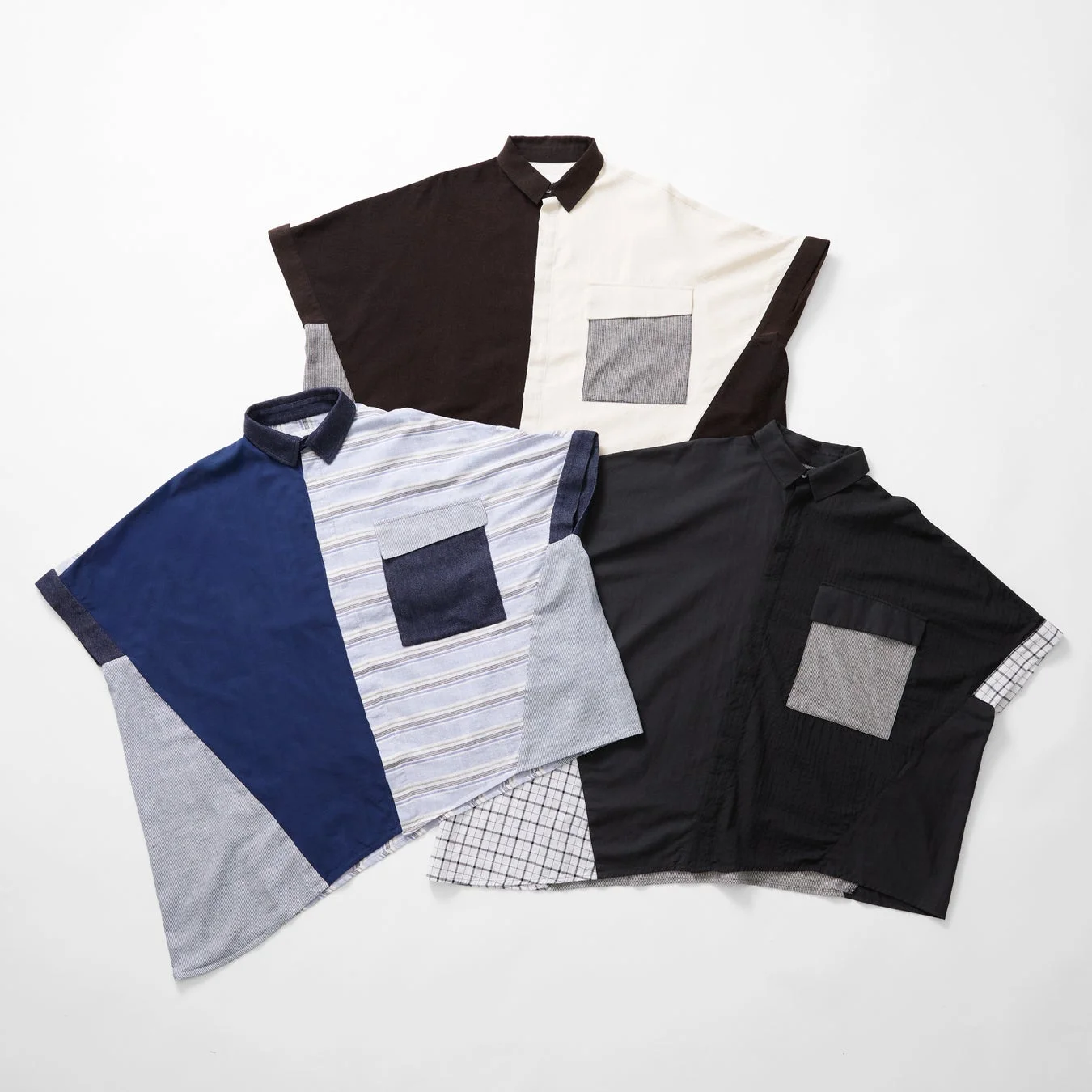 ブロッキングシャツ