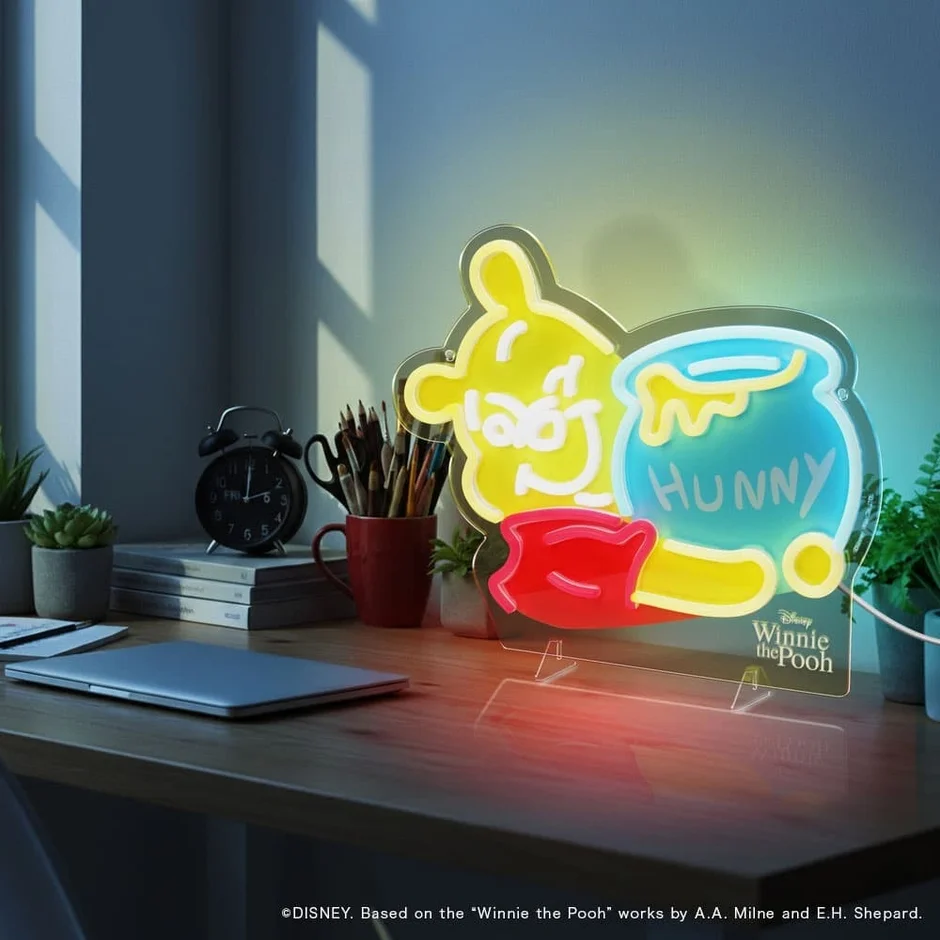 くまのプーさんのLEDネオンライト
