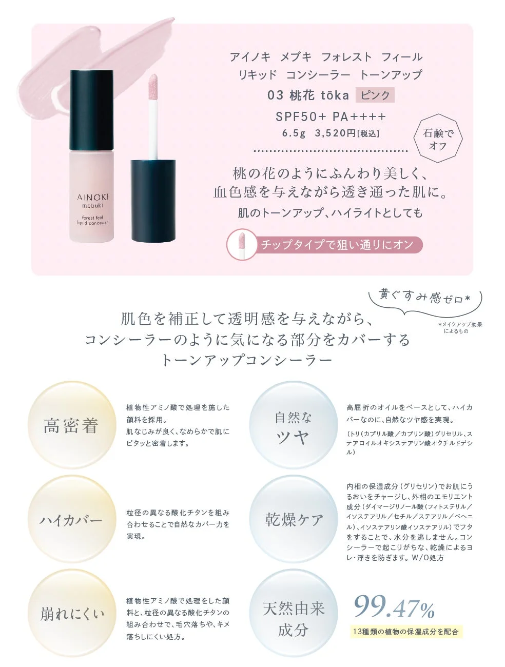 AINOKI メブキ フォレスト フィール リキッド コンシーラー トーンアップ