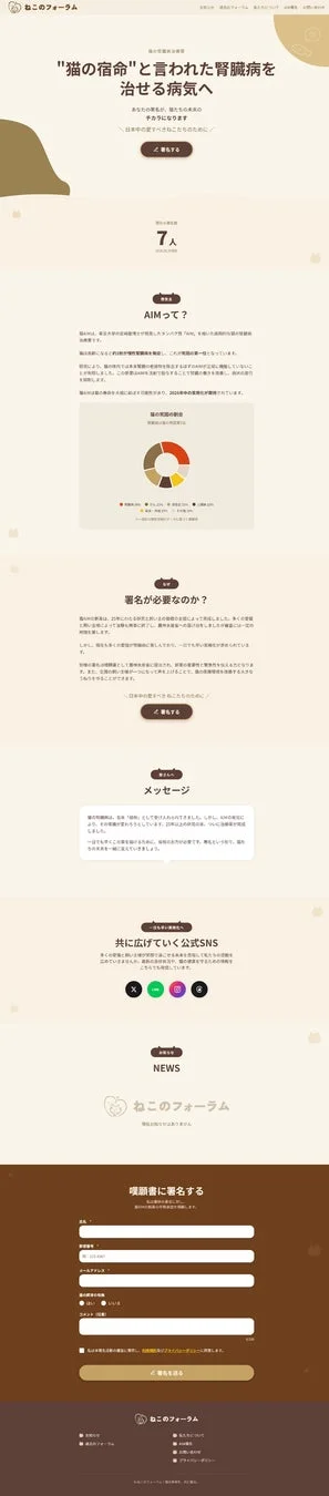 署名サイトの画面イメージ