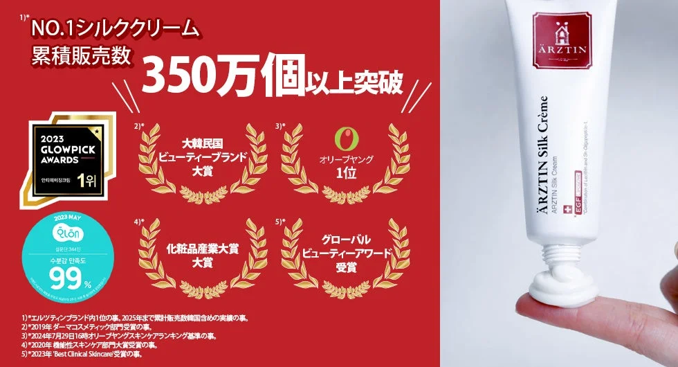 NO.1シルククリームの受賞歴