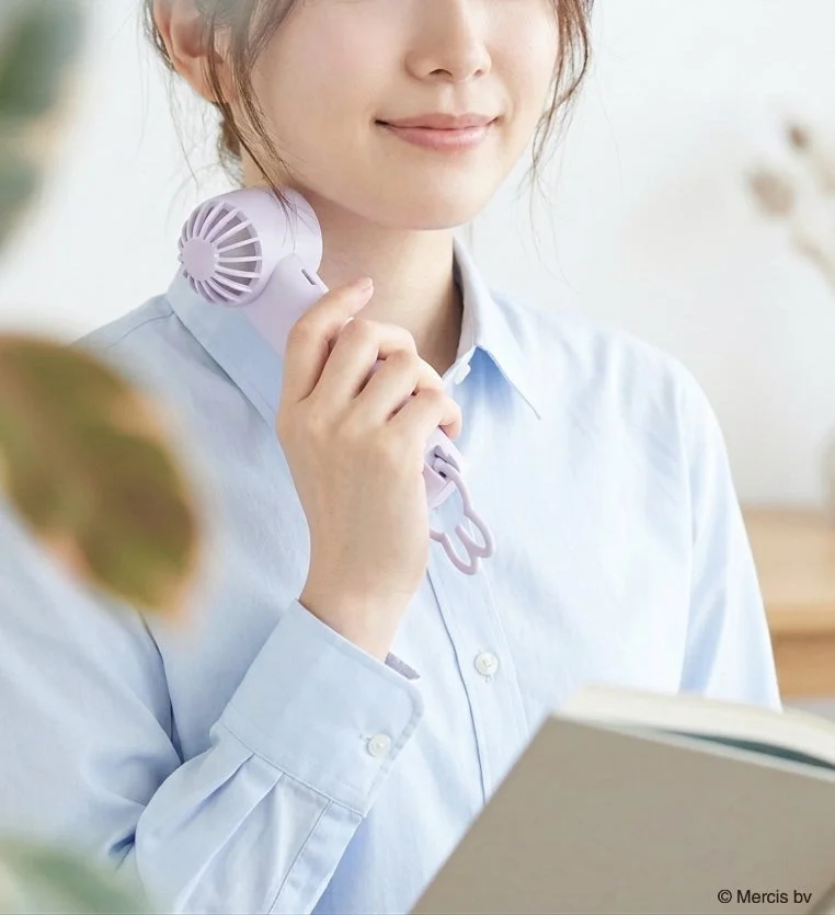 冷却プレート付きハンディファン