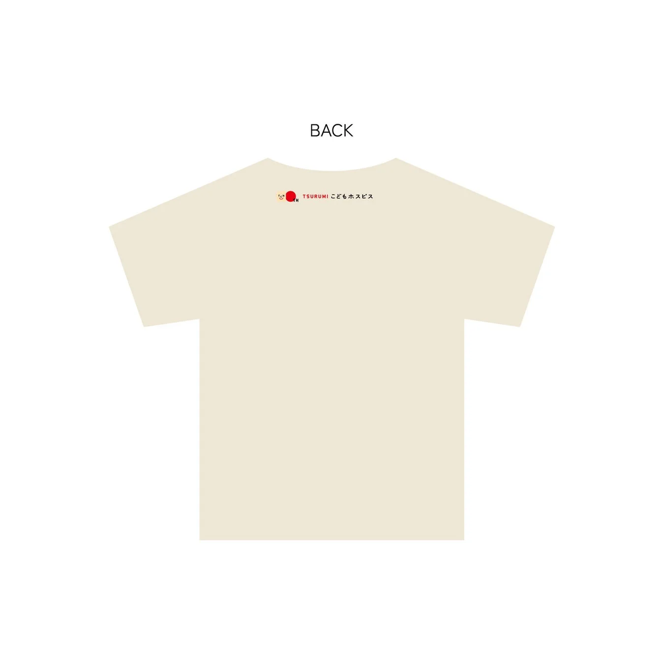 クリーム色Tシャツ（バック）
