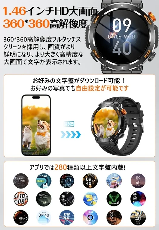 1.46インチHD大画面
