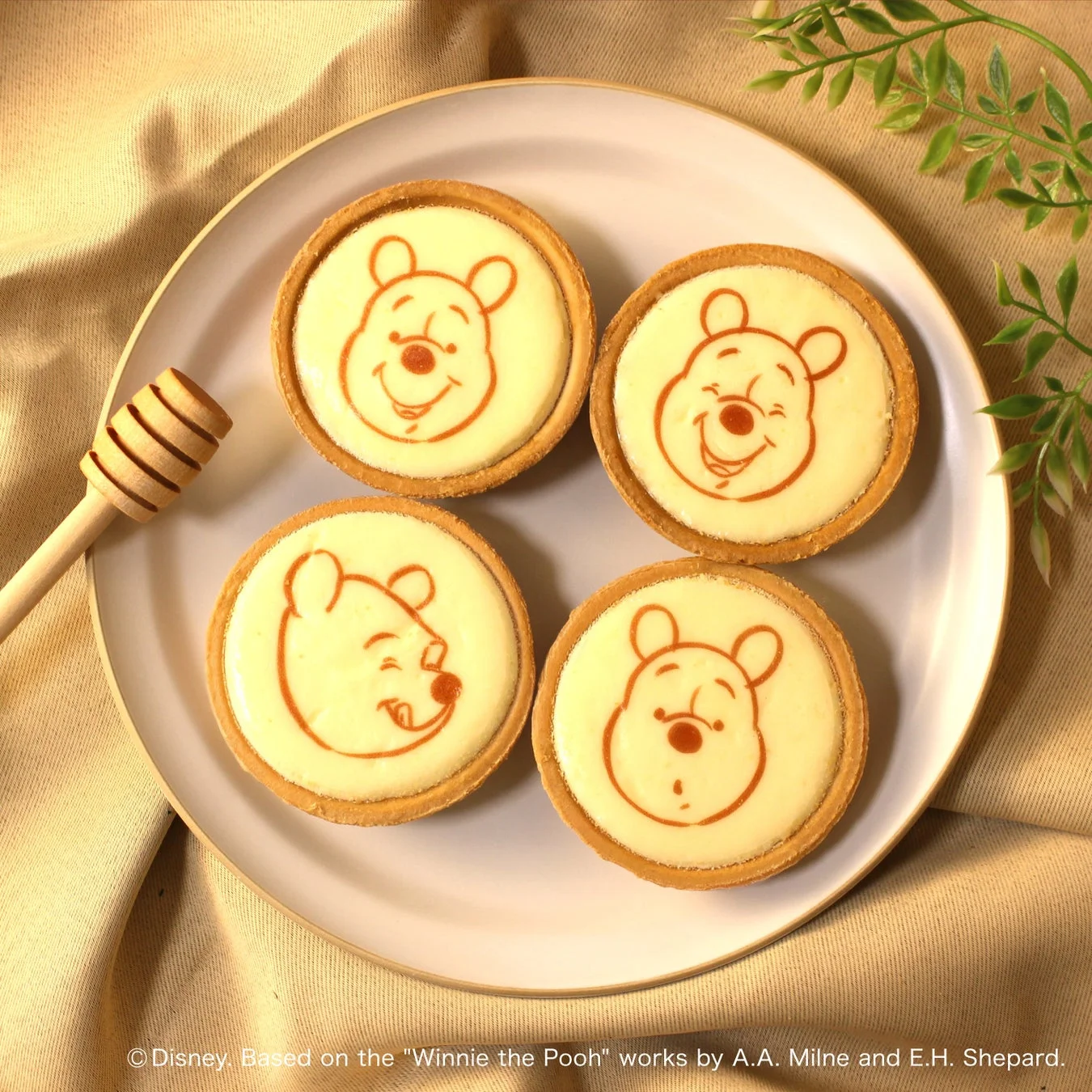 プーさんデザインのタルト