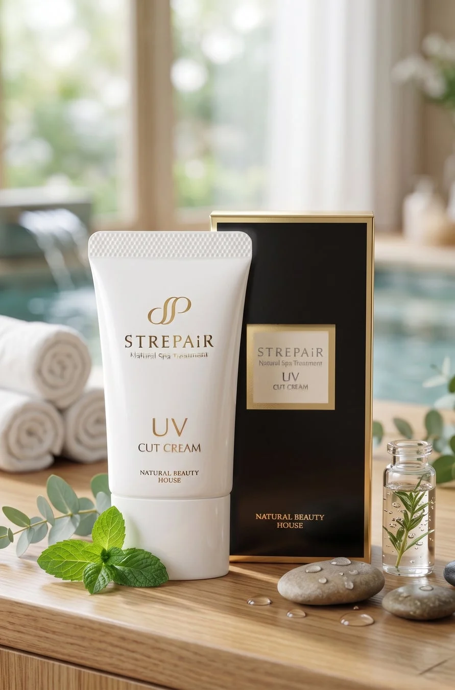 STREPAIR Natural Spa Treatment UV CUT CREAMと箱