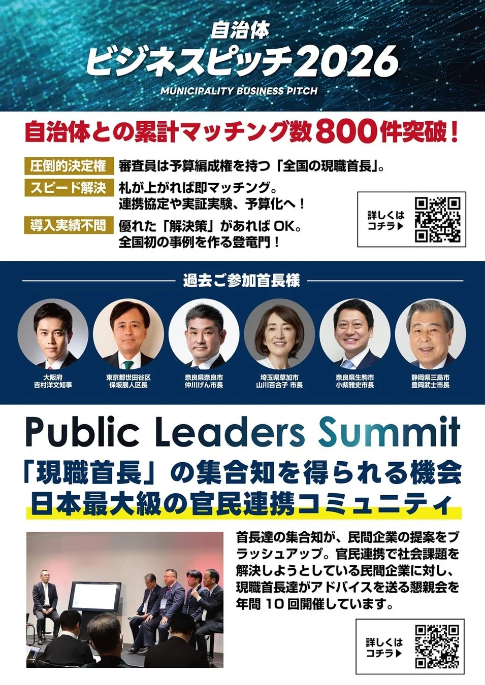 自治体ビジネスピッチとPublic Leaders Summit