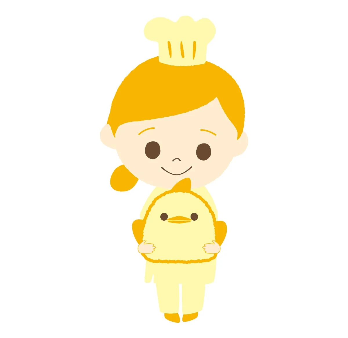 ぴよりんとパティシエひよりのイラスト