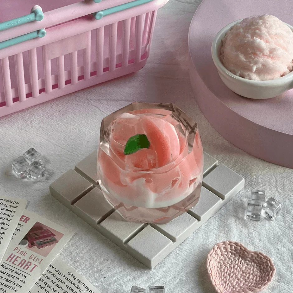 ケーキ スクイーズ ピンクデザート