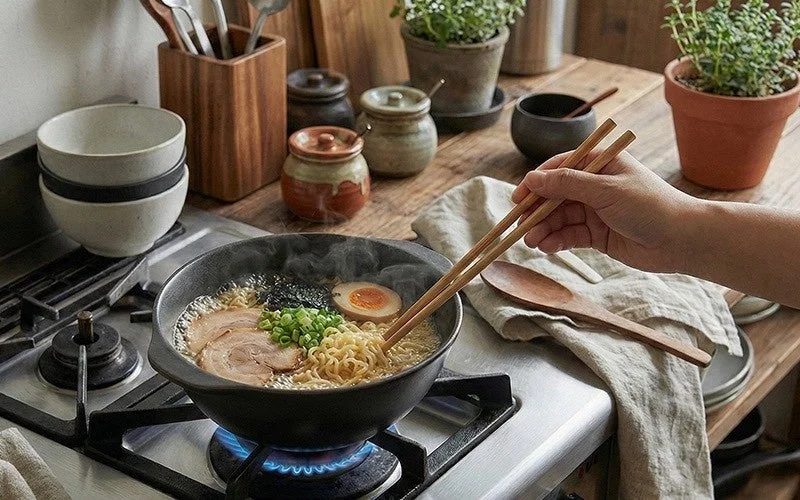 暮らしのうつわやさんの器を使ったラーメン