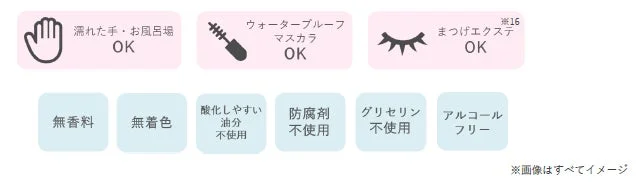 化粧品の複数の特徴