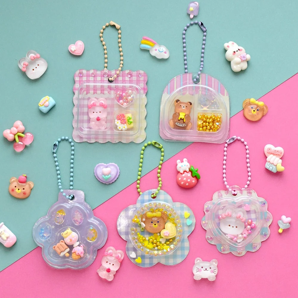 シェイカーキーホルダーとデコパーツ